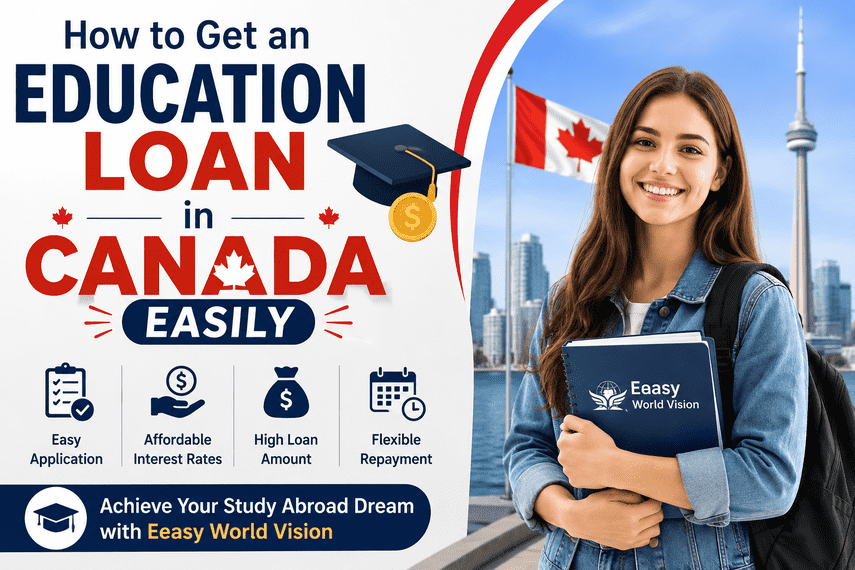 Education Loan in Canada for international students with easy application process and expert guidance by Eeasy World Vision