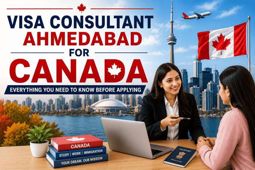 Visa Consultant Ahmedabad for Canada helping students with Canada student visa application process